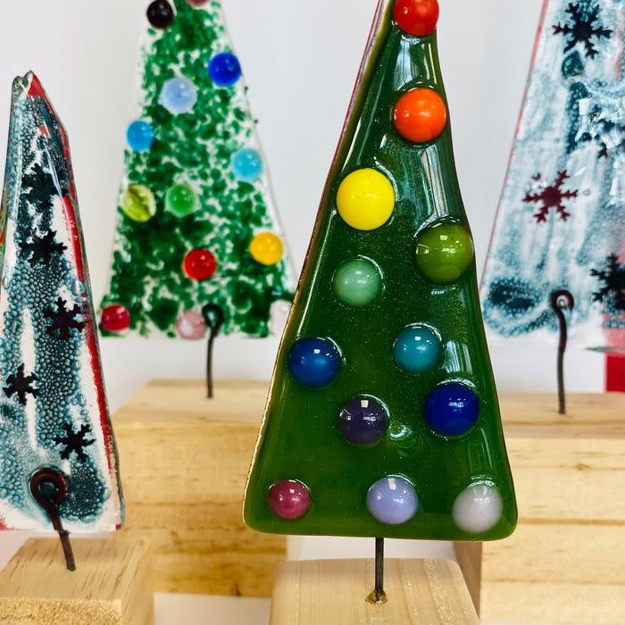 Fused Glass Christmas Panel