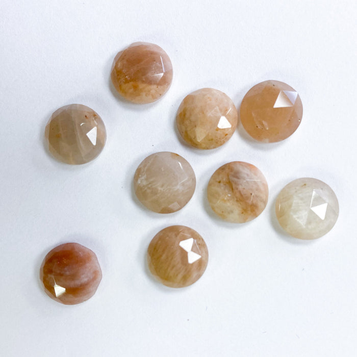 10mm Faceted Flat Round