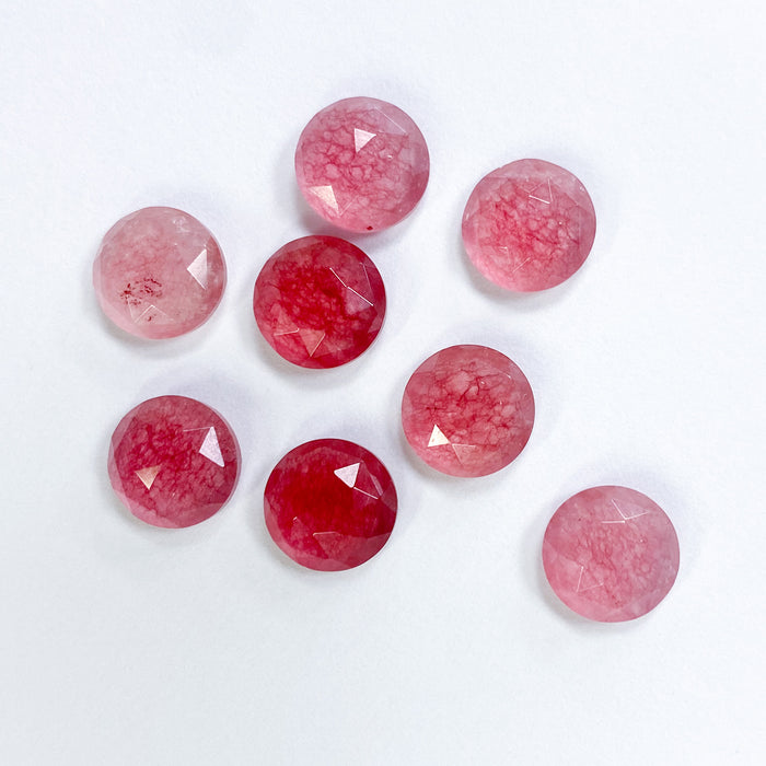 10mm Faceted Flat Round