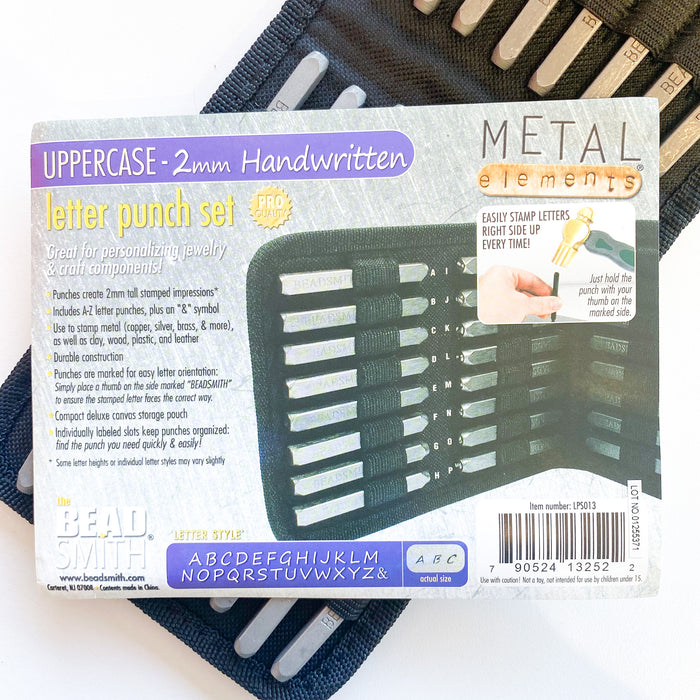 Letter Punch Set - 2mm Handwritten Uppercase